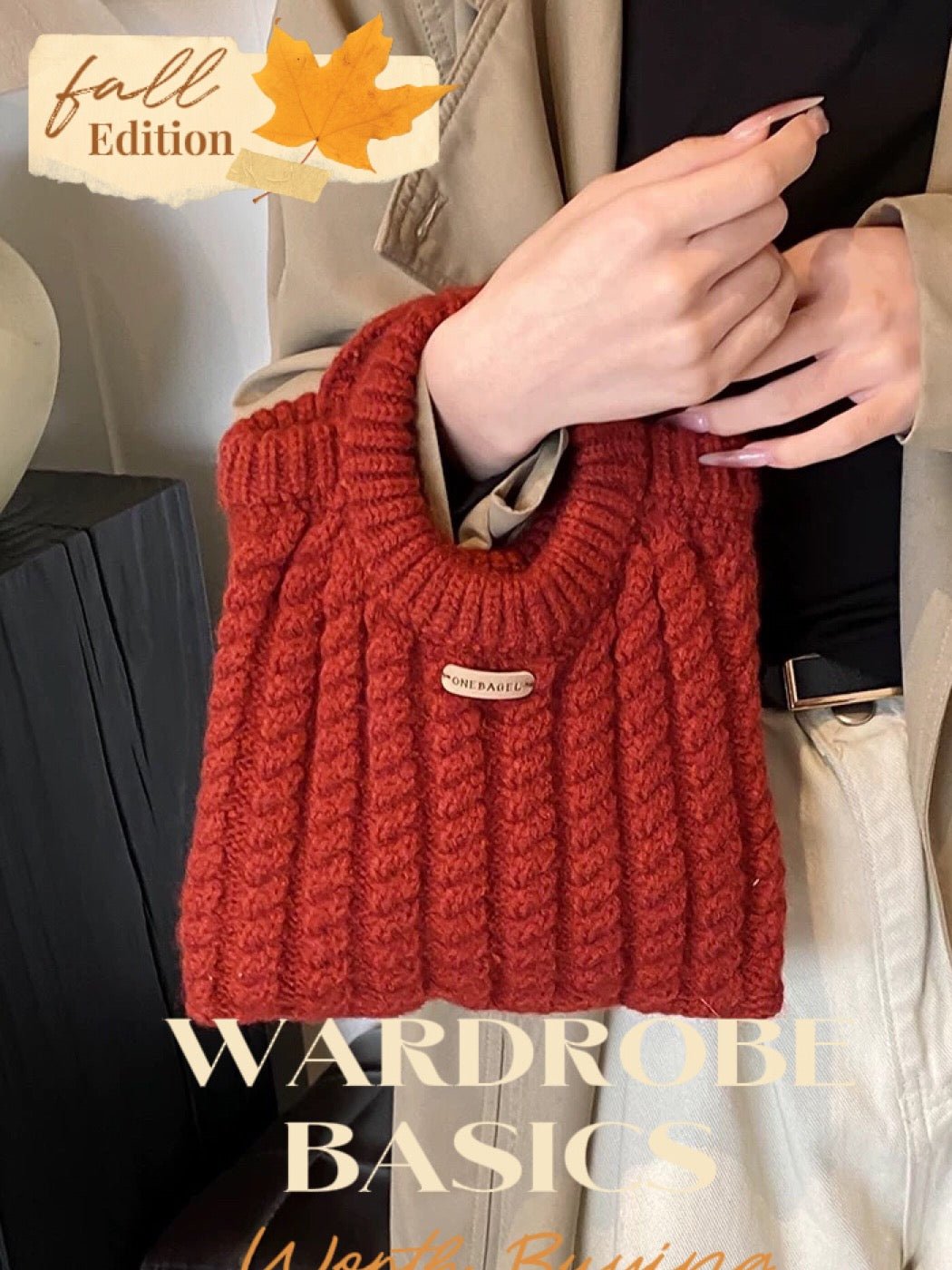 Wool Crochet Tote Bag