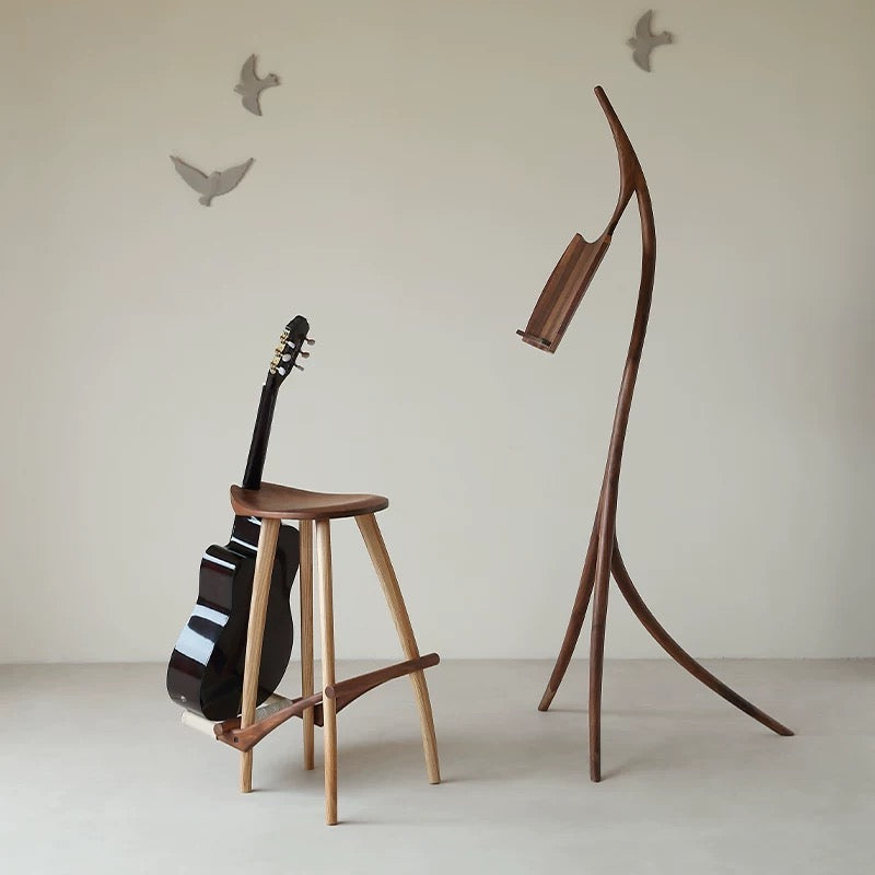 Handcrafted Spinal Walnut Music Stand