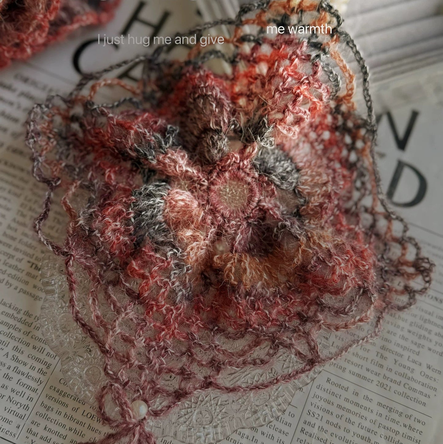 Handcrafted Mohair Granny Square Scrunchies