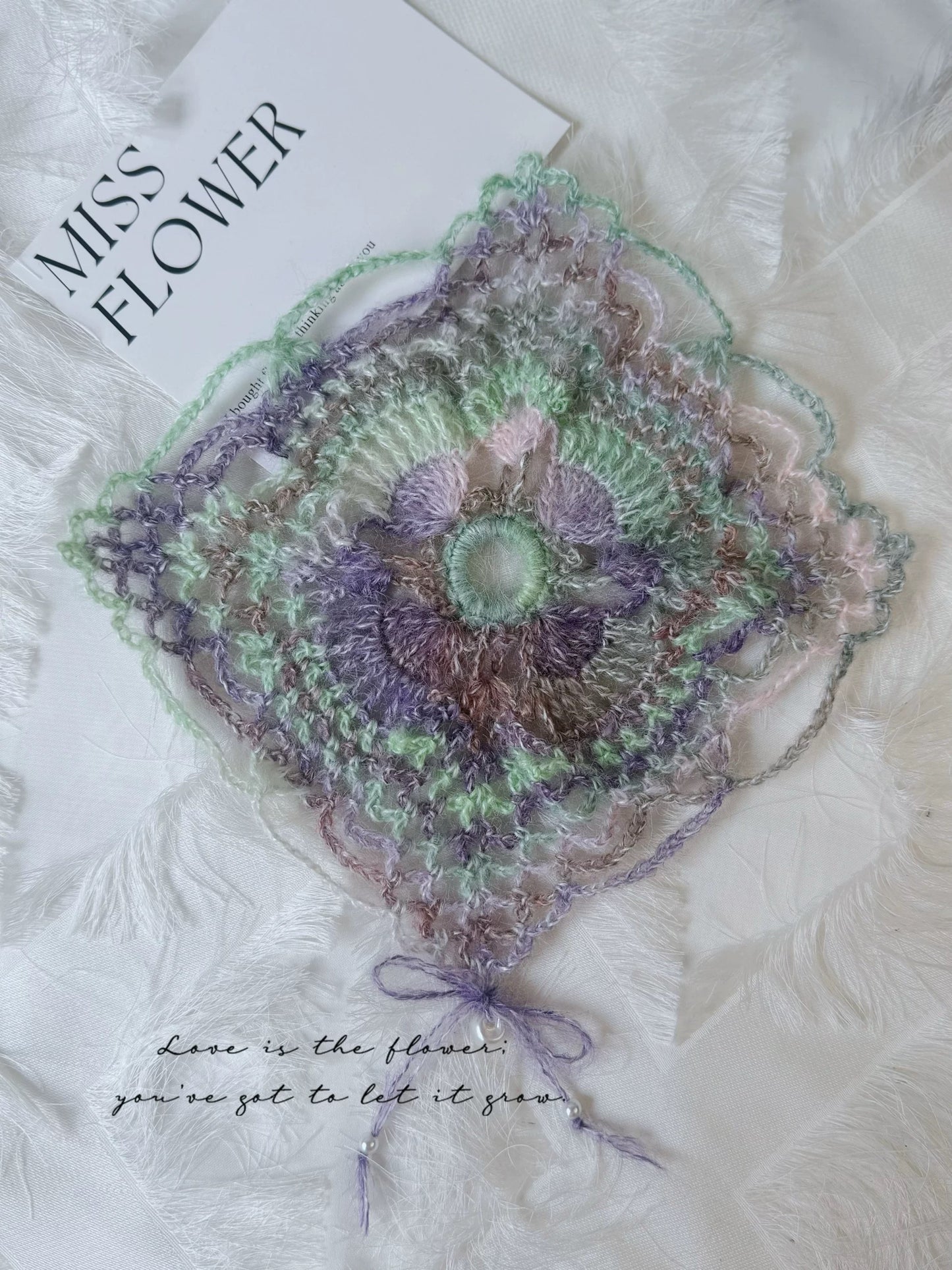 Handcrafted Mohair Granny Square Scrunchies